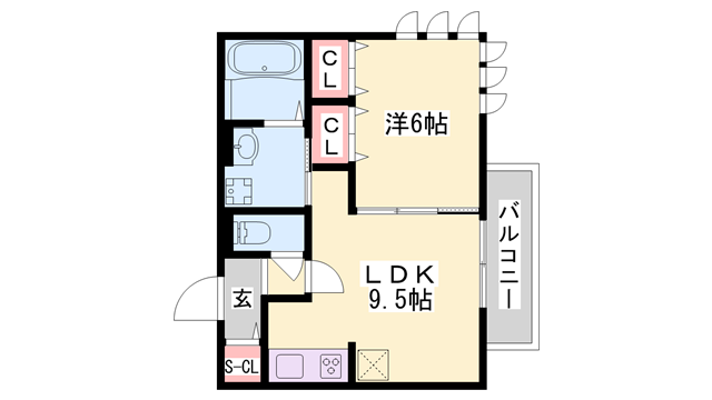 J・アメニティ北今宿(1LDK/2階)の間取り写真