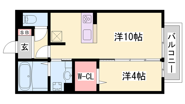 セジュール・T・青山西(1LDK/1階)の間取り写真