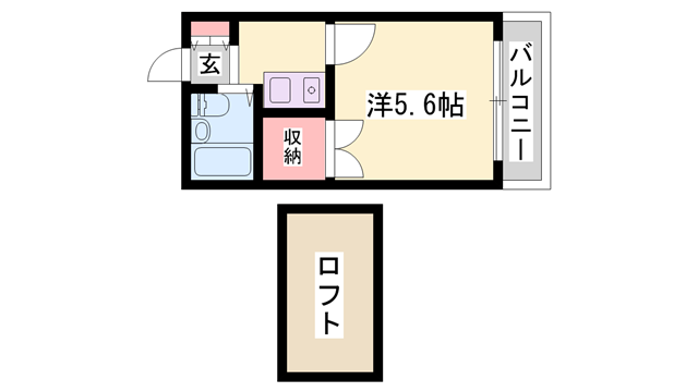 エージーコート(1K/1階)の間取り写真