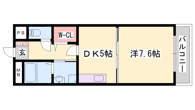 STARCOURT飯田(1DK/2階)の間取り写真