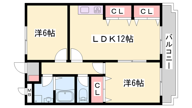 T・マリッチ(2LDK/2階)の間取り写真