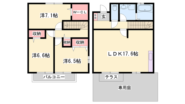 ブリッサ(3LDK/1階)の間取り写真