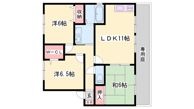 MILES TONES(3LDK/1階)の間取り写真