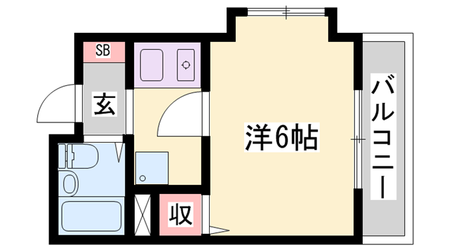 ベルトピア手柄Ⅲ(ワンルーム/5階)の間取り写真
