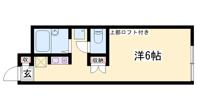 サニーフラット辻井(1K/1階)の間取り写真