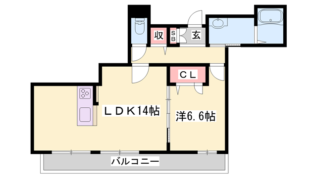 ソレイユイズミ(1LDK/3階)の間取り写真