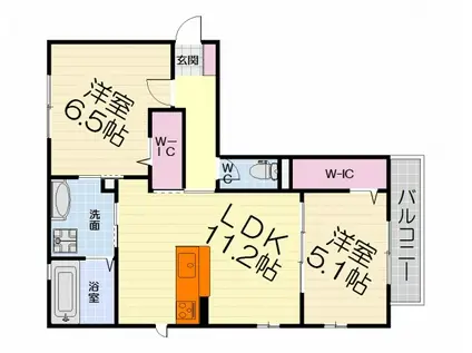 阪堺電気軌道阪堺線 石津駅(大阪) 徒歩8分 3階建 築11年(2LDK/3階)の間取り写真