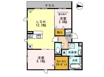 阪和線 上野芝駅 徒歩17分 3階建 築12年(2LDK/3階)の間取り写真