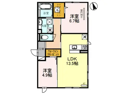 南海電鉄南海本線 諏訪ノ森駅 徒歩10分 3階建 築6年(2LDK/3階)の間取り写真