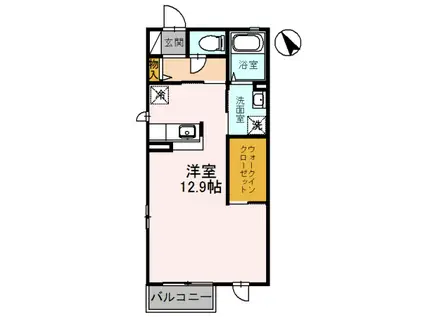 南海電鉄南海本線 泉大津駅 徒歩7分 2階建 築23年(ワンルーム/1階)の間取り写真