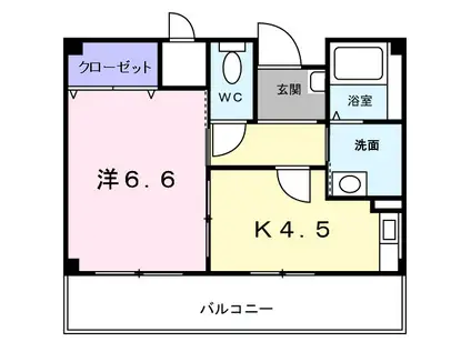 阪和線 鳳駅 徒歩13分 4階建 築22年(1K/2階)の間取り写真