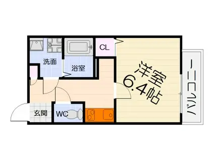 南海電鉄南海本線 高石駅 徒歩10分 3階建 築3年(1K/3階)の間取り写真