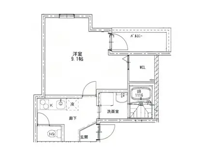 南海電鉄高師浜支線 高師浜駅 徒歩4分 3階建 築2年(1K/3階)の間取り写真