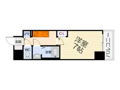 南海電鉄南海本線 石津川駅 徒歩5分 10階建 築1年(1K/5階)の間取り写真