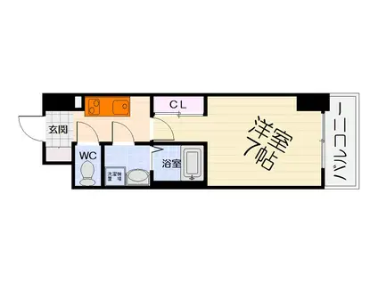 南海電鉄南海本線 石津川駅 徒歩5分 10階建 築1年(1K/5階)の間取り写真