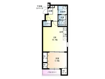 南海電鉄高師浜支線 伽羅橋駅 徒歩8分 3階建 築1年(1LDK/3階)の間取り写真