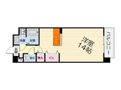 南海電鉄南海本線 北助松駅 徒歩10分 3階建 築17年(ワンルーム/3階)の間取り写真
