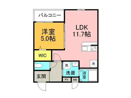南海電鉄泉北線 深井駅 徒歩10分 3階建 新築(1LDK/3階)の間取り写真
