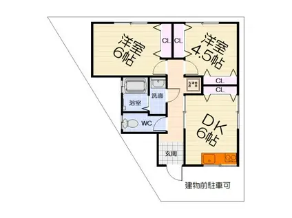 阪和線 鳳駅 徒歩12分 1階建 築54年(2DK)の間取り写真