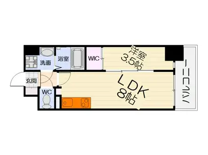 阪堺電気軌道阪堺線 石津北駅 徒歩4分 10階建 築2年(1LDK/10階)の間取り写真