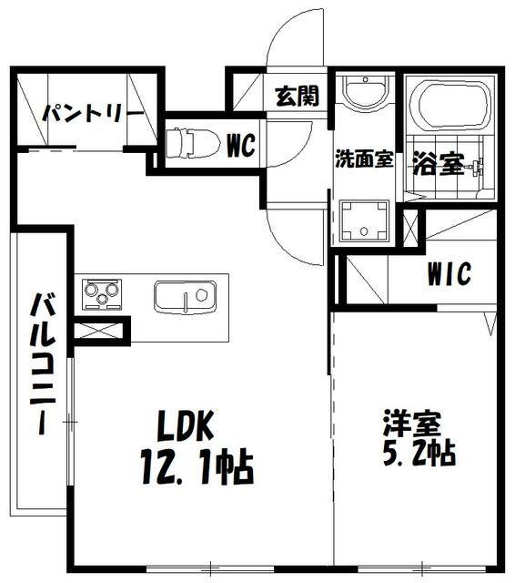 アールステージ(1LDK/1階)の間取り写真
