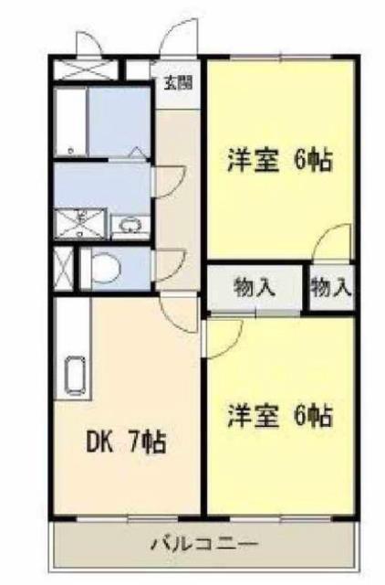 ハイツプレール(2DK/1階)の間取り写真