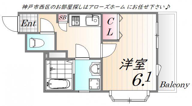 セイシンハイツ(1K/3階)の間取り写真