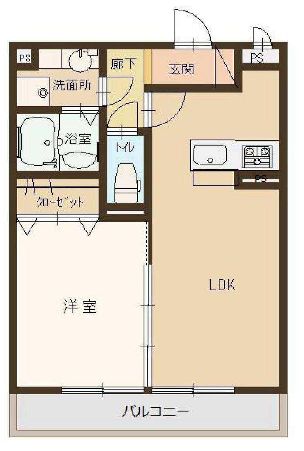 セントヴィレッジ(1LDK/3階)の間取り写真