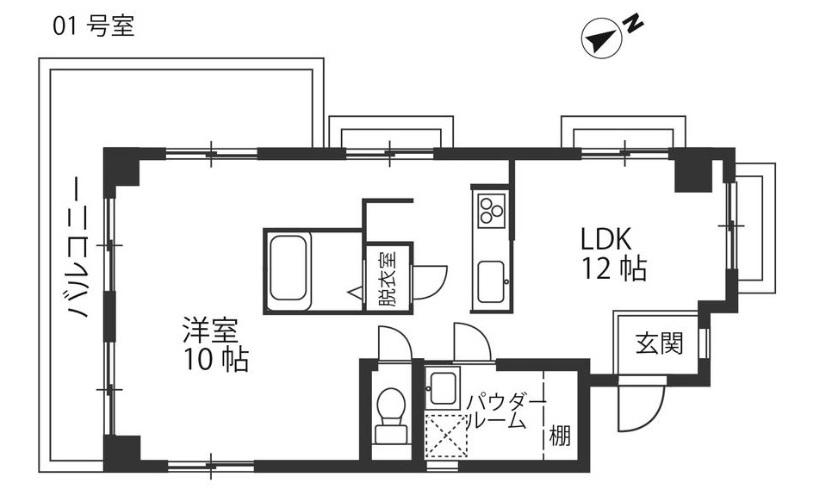 神戸市西神山手線 総合運動公園駅 徒歩21分 4階建 築48年(1LDK/2階)の間取り写真