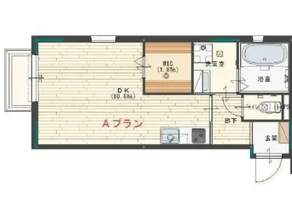 カーサドマーニ(ワンルーム/2階)の間取り写真