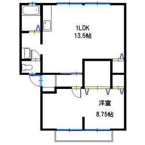 神戸電鉄粟生線 小野駅(兵庫) 徒歩7分 2階建 築28年(1LDK/2階)の間取り写真