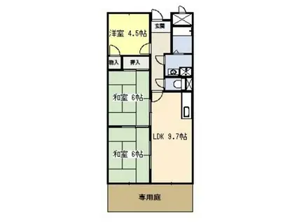 パールハイツ(3LDK/3階)の間取り写真