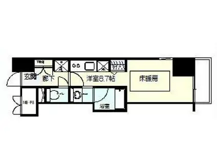 シャーメゾン 神戸(1K/3階)の間取り写真