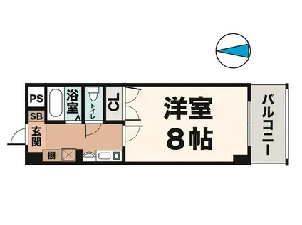 アークコート宮の前(1K/2階)の間取り写真