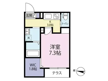エム.エルフ(1K/1階)の間取り写真