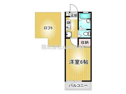 ハイム73(1K/2階)の間取り写真