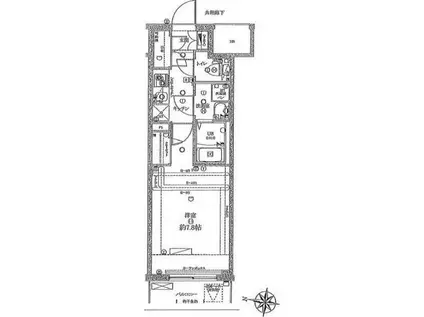 RISING PLACE西浅草(1K/5階)の間取り写真