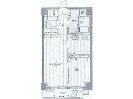 フュージョナル両国(1LDK/3階)の間取り写真