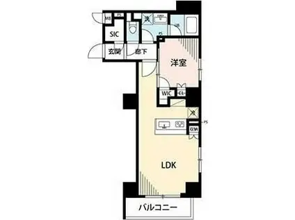 マイナビSTAY日本橋パークサイド(1LDK/3階)の間取り写真