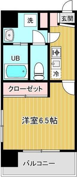 シャローグラス(1K/3階)の間取り写真