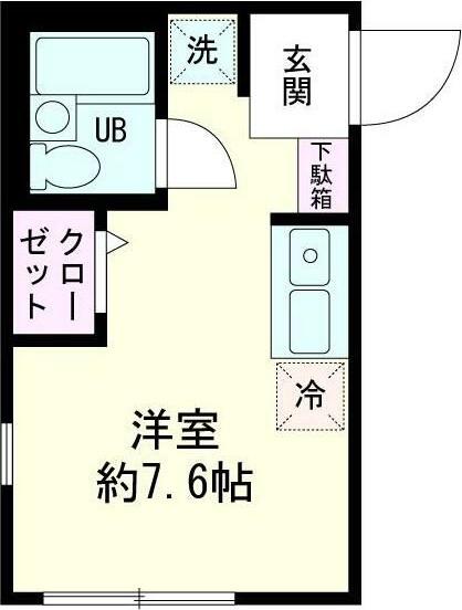 メゾンドングリ(ワンルーム/1階)の間取り写真