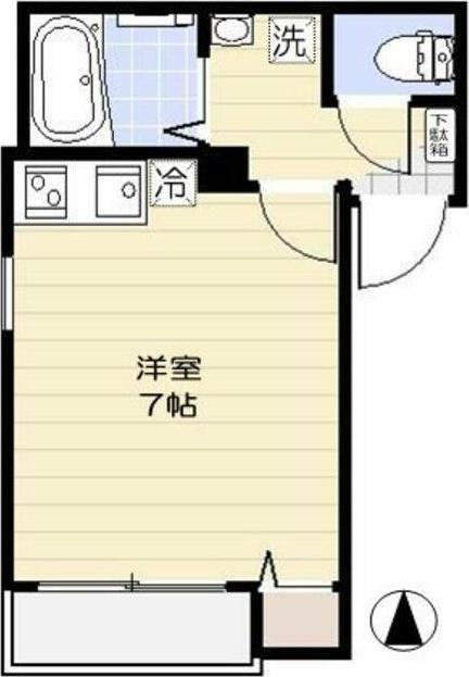 リッツ浅草(ワンルーム/1階)の間取り写真