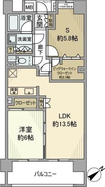 クレストフォルム上野グランステージ(1SLDK/3階)の間取り写真