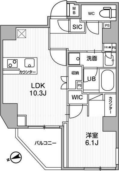 SYFORME浅草Ⅱ(1LDK/4階)の間取り写真