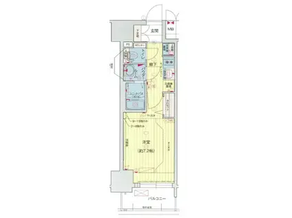 プレサンス新栄リベラ(1K/3階)の間取り写真