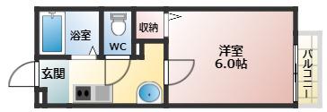 A.BREEZE(1K/2階)の間取り写真