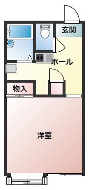 レオパレス春日丘(1K/1階)の間取り写真