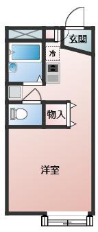 近鉄南大阪線 藤井寺駅 徒歩5分 2階建 築28年(1K/1階)の間取り写真