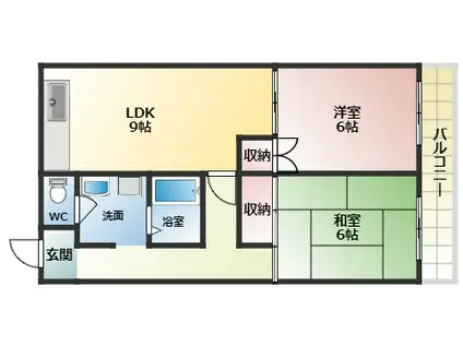 ドリームスクエア(2LDK/3階)の間取り写真