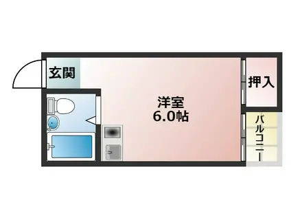 国分本町マンション(ワンルーム/2階)の間取り写真